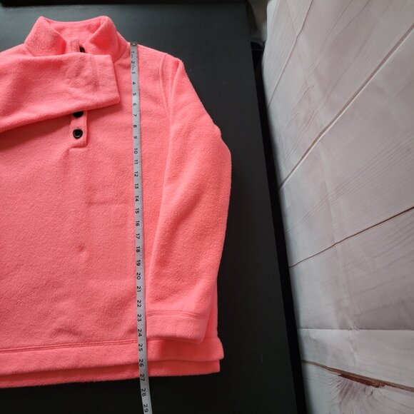 J Crew Fleece Sherpa Neon Pink Tortoise Button Pullover Sweater, Women’s S, Soft - Picture 8 of 8